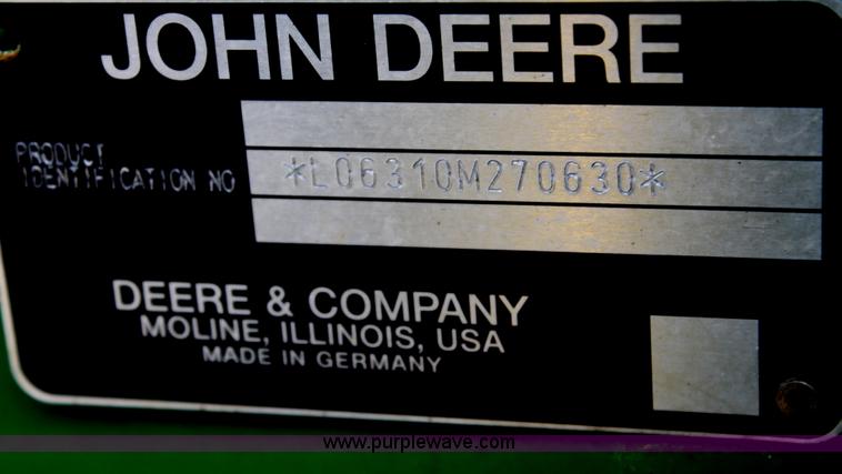 image for item F2620 John Deere 6310 MFWD tractor