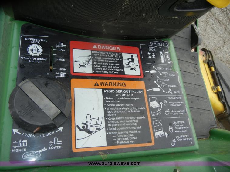 image for item V9784 John Deere 425 lawn mower