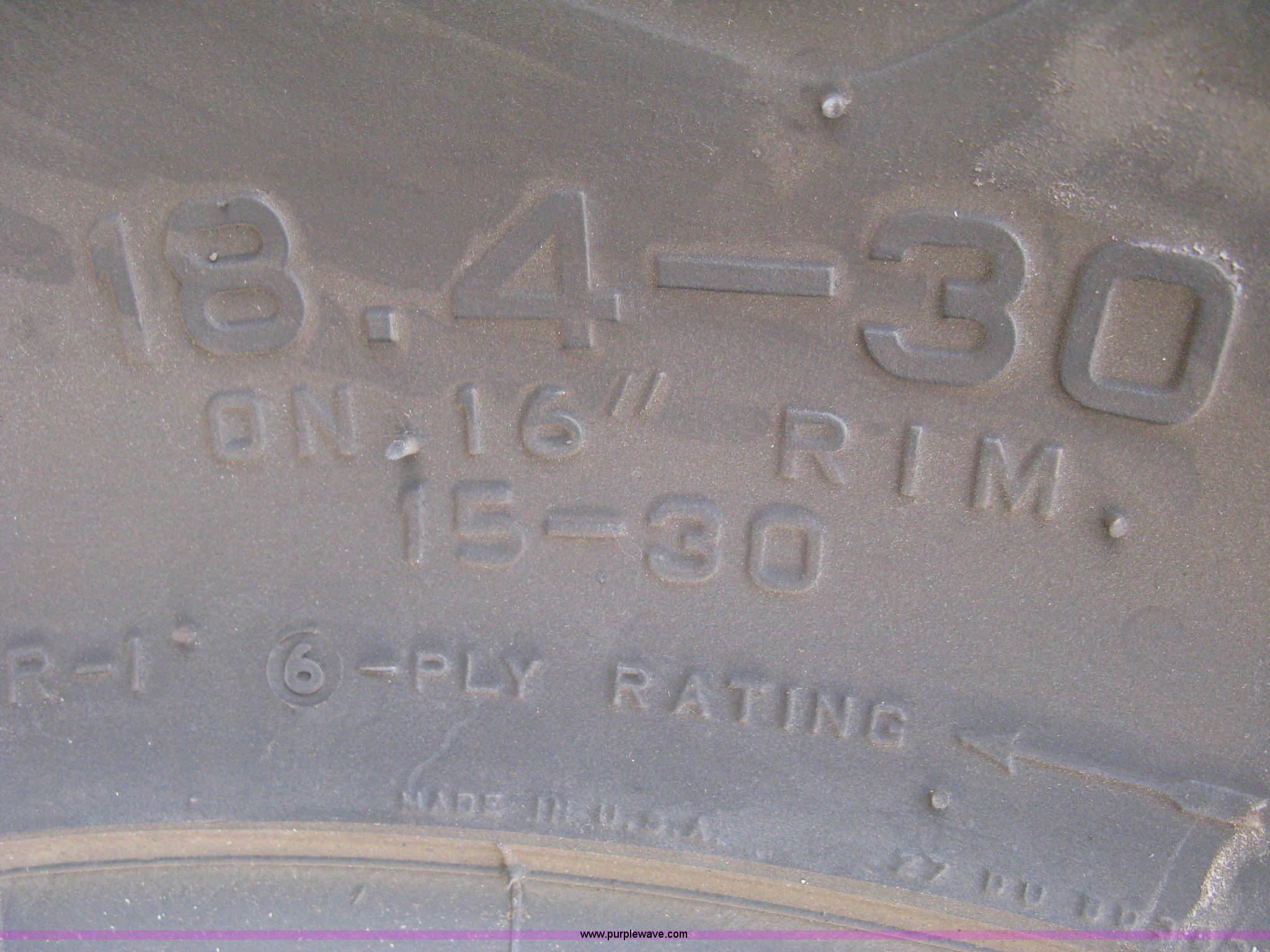 Firestone 18.430 rear tractor tire in Wichita, KS Item R9719 sold
