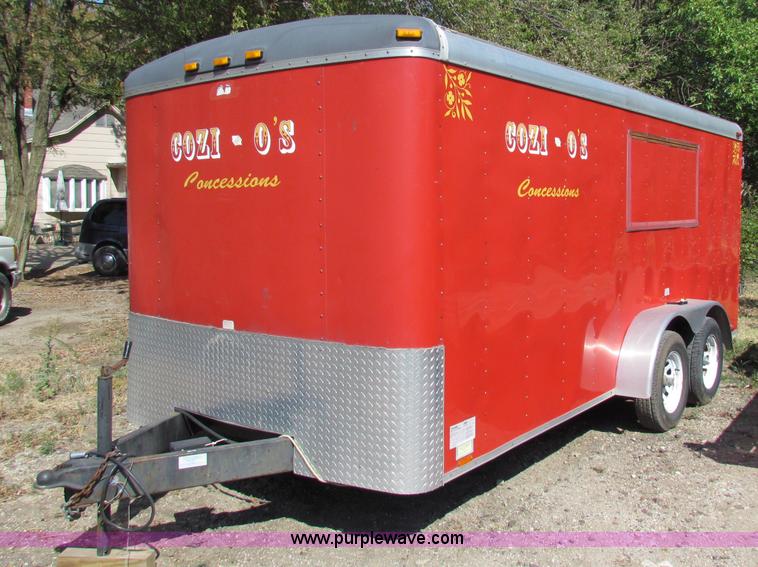 image for item B7498 1999 16' enclosed trailer