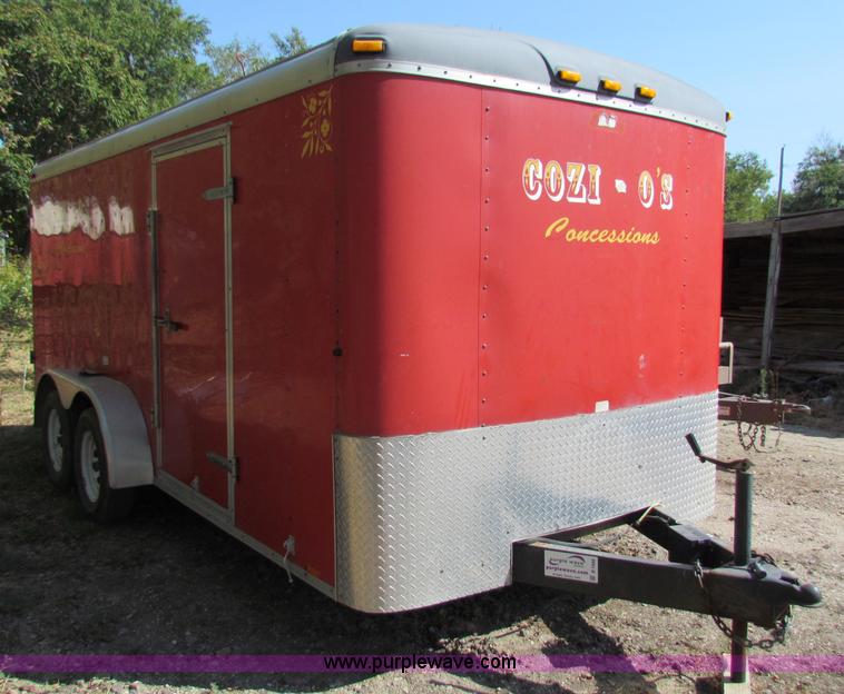 image for item B7498 1999 16' enclosed trailer