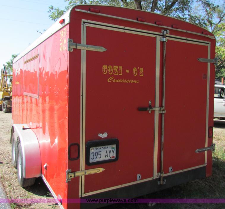 image for item B7498 1999 16' enclosed trailer
