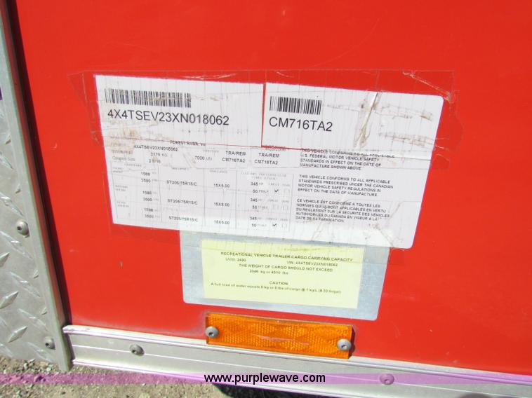 image for item B7498 1999 16' enclosed trailer