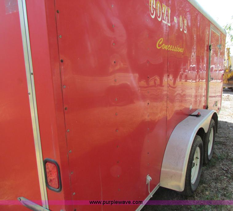 image for item B7498 1999 16' enclosed trailer