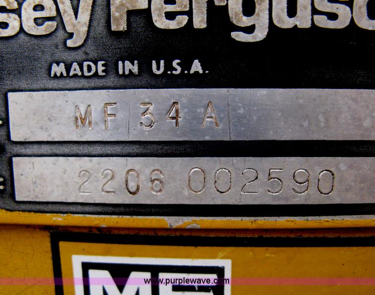 image for item B8173 Massey Fergusen 34A backhoe