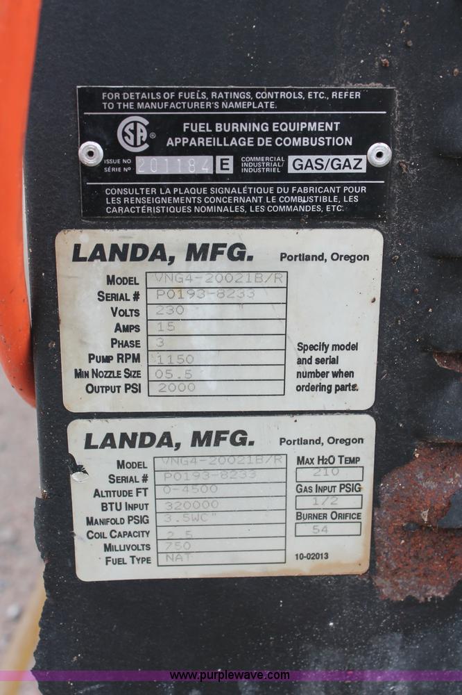image for item C2843 Landa VNG power washer