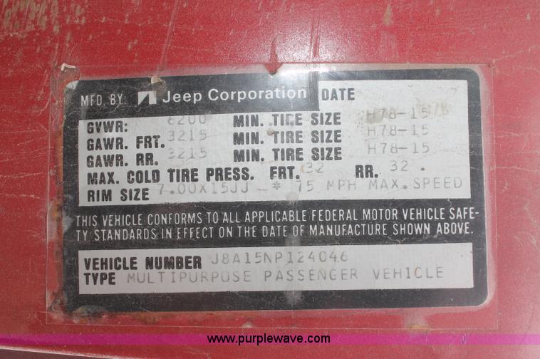 image for item C2849 1977 Jeep Wagoneer SUV