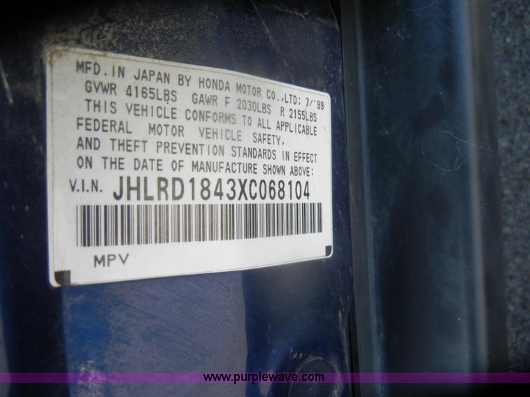 image for item D4950 1999 Honda CR-V LX SUV