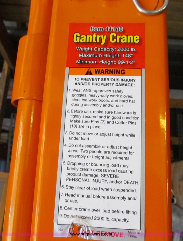 image for item E3514 Grantry hoist