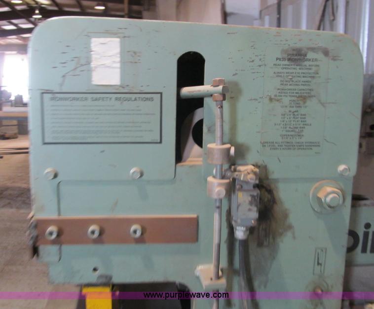 image for item F3046 Piranna P1135 Iron Worker metal shear and punch press