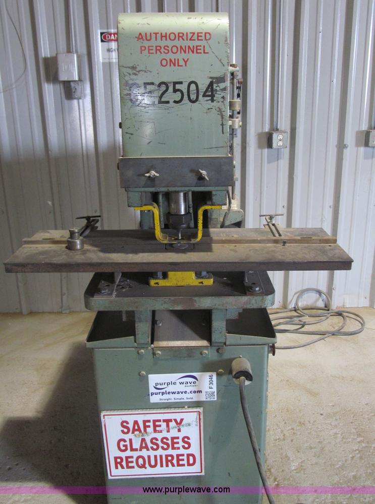 image for item F3046 Piranna P1135 Iron Worker metal shear and punch press