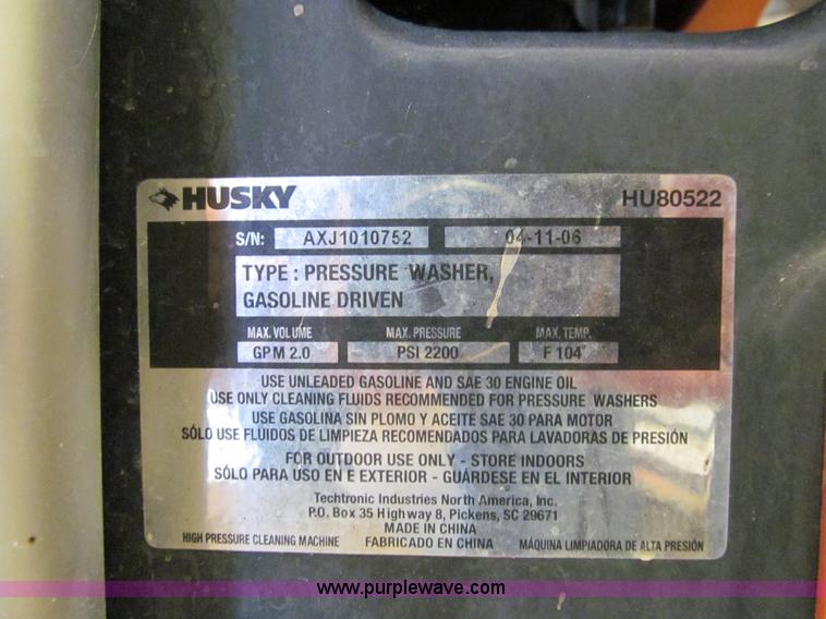 image for item O9004 Huskey gas powered portable power washer
