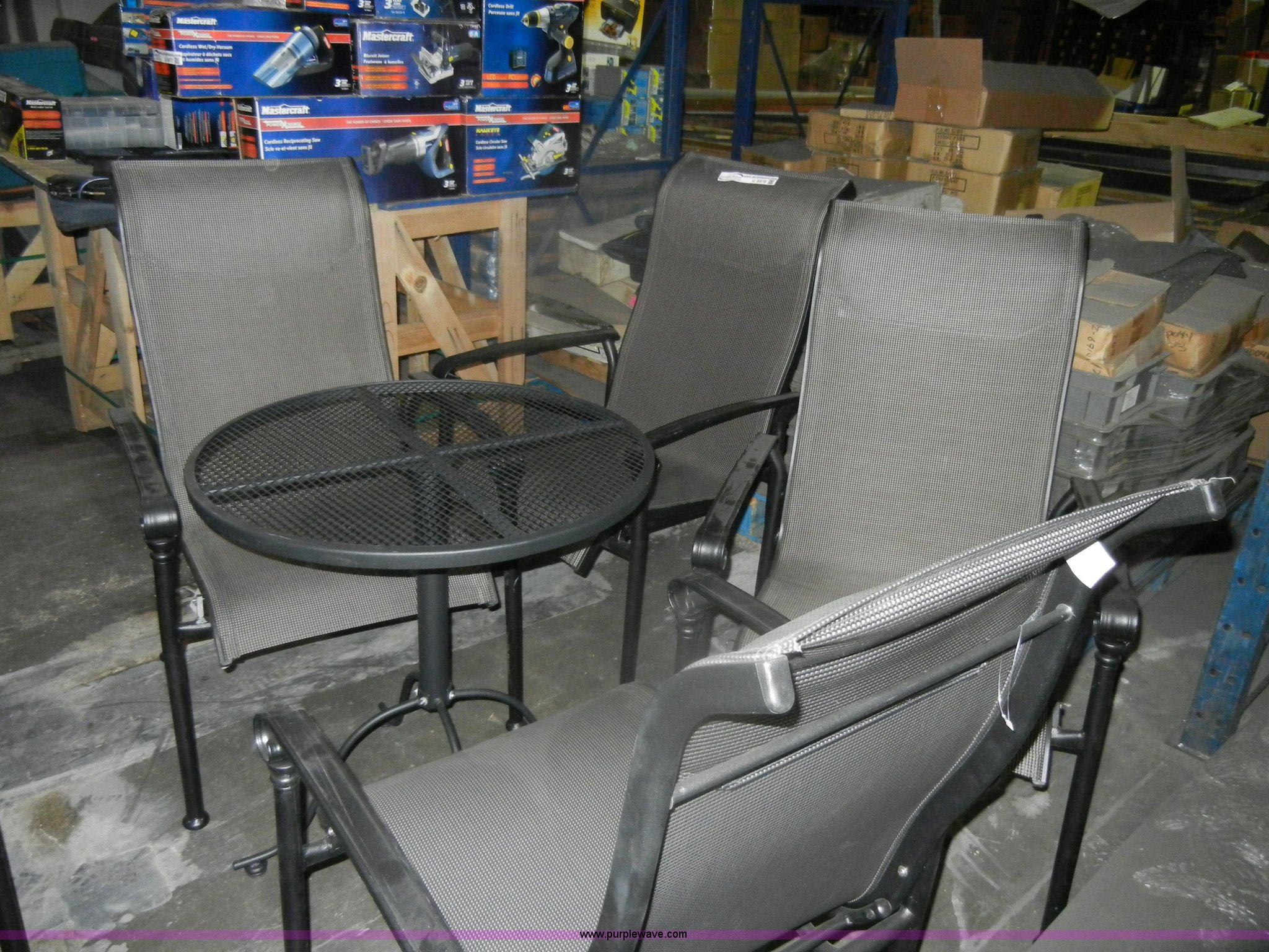 (9) piece outdoor patio furniture in Spring Hill, KS Item U9478 sold Purple Wave