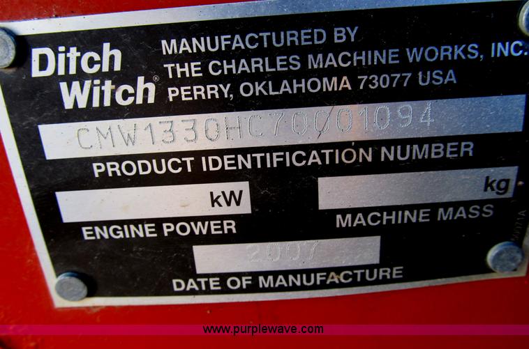 image for item B2915 2007 Ditch Witch 1330 walk behind trencher