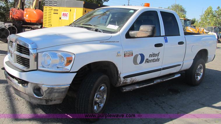 image for item B2926 2007 Dodge Ram 2500 HD Quad Cab pickup truck