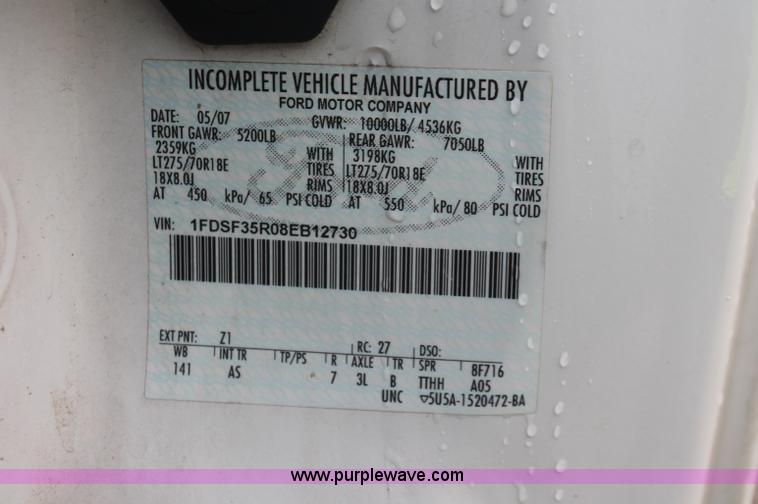 image for item C2907 2008 Ford F350 Super Duty service truck