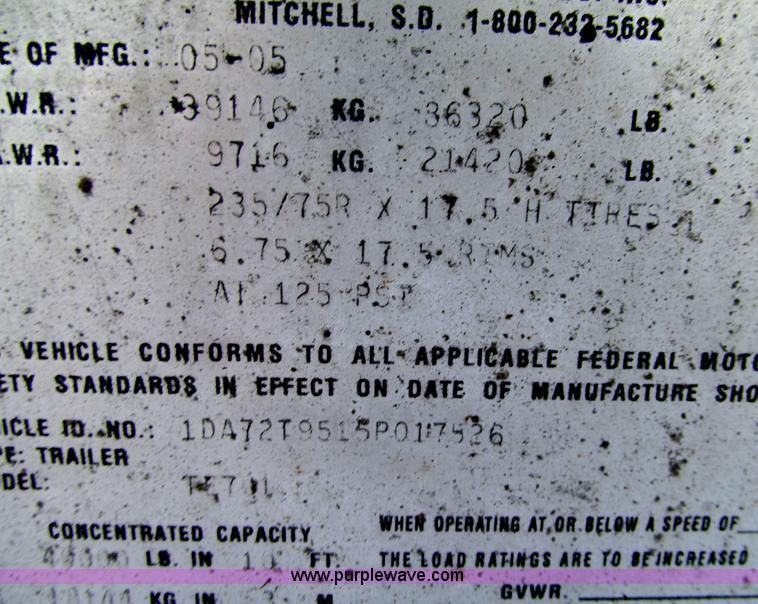 image for item F5537 2005 Trail-Eze TE701 48' slide axle trailer