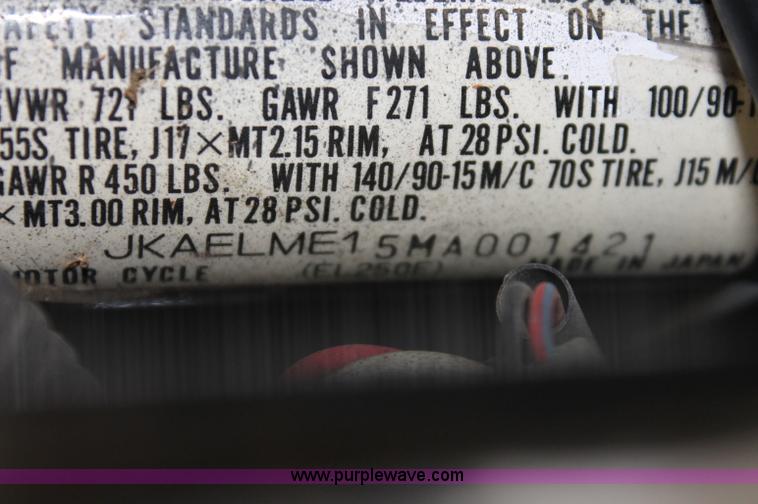 image for item O9338 1991 Kawasaki EL250E motorcycle