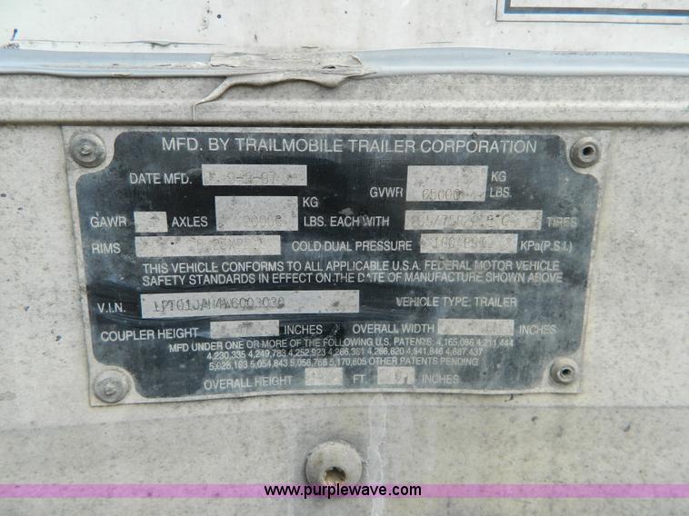 image for item B3909 1998 Trailmobile dry van trailer