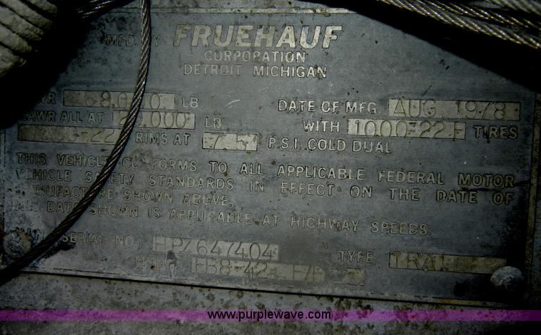 image for item D4246 1978 Fruehauf generator trailer