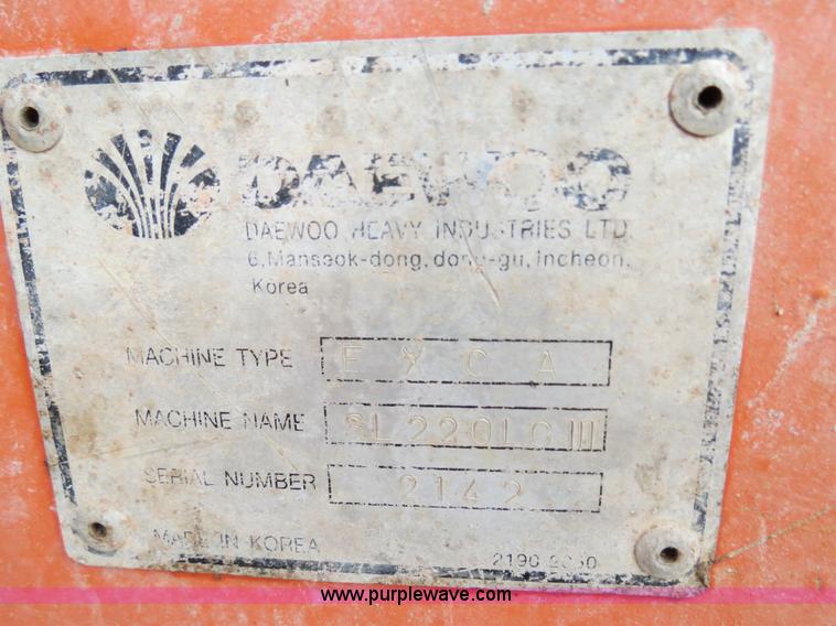 image for item B2489 Daewoo Solar 220LC-III excavator