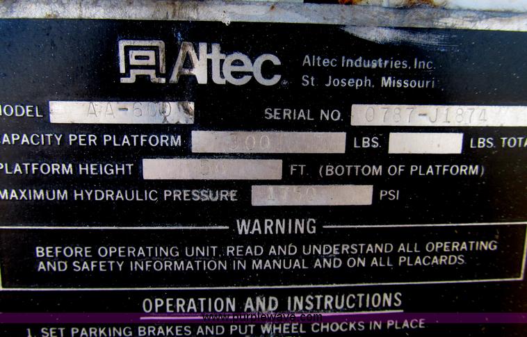 image for item B2796 1989 Ford F800 bucket truck