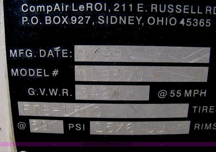 image for item B8156 1999 LeRoi Comp Air 185 mobile compressor