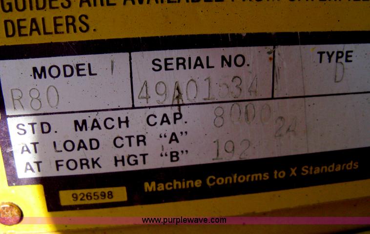 image for item B8162 Caterpillar R80 rough terrain forklift