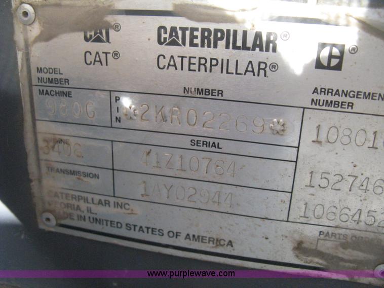 image for item B8199 1998 Caterpillar 980G wheel loader