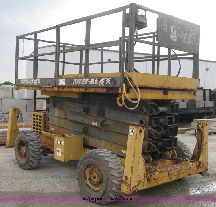 image for item B8295 1995 Grove SuperMax SM4688XT rough terrain scissor lift
