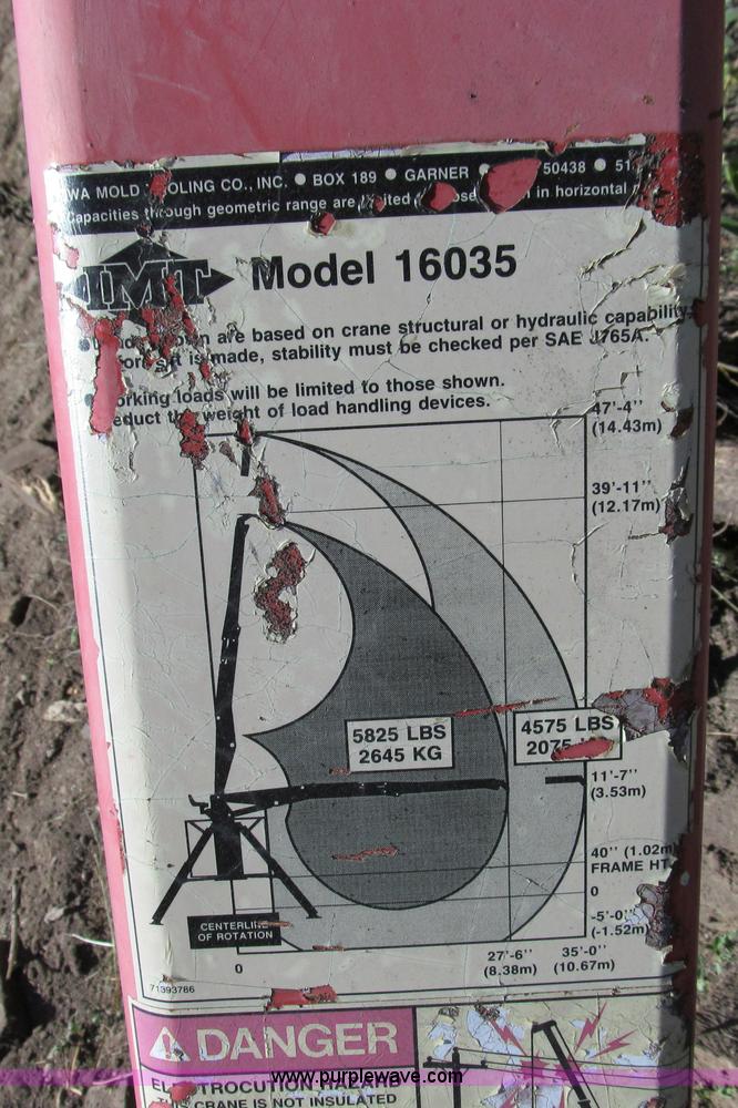 image for item E3516 1995 IMT 16035 sheet rock crane