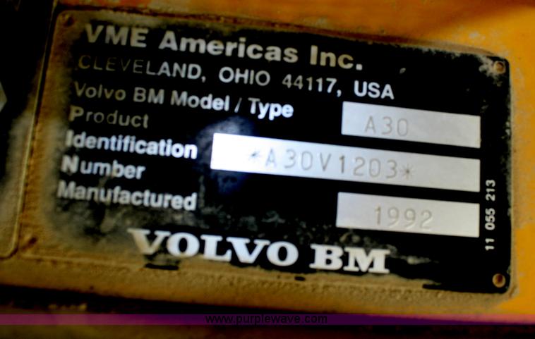 image for item F2616 1992 Volvo Bm A30 haul truck