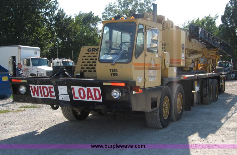 image for item F4578 1985 Grove TMS760 60 ton hydraulic crane with carrier