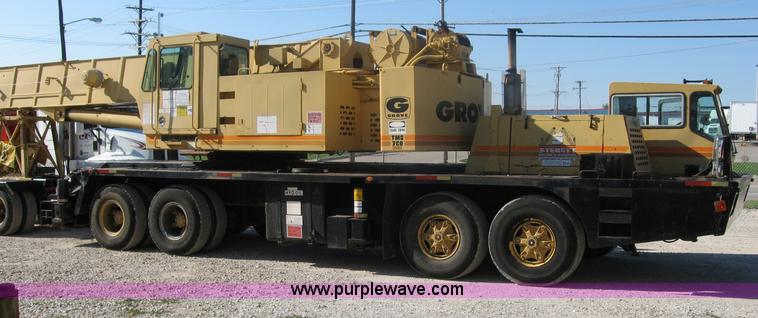 image for item F4578 1985 Grove TMS760 60 ton hydraulic crane with carrier
