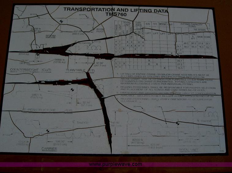image for item F4578 1985 Grove TMS760 60 ton hydraulic crane with carrier