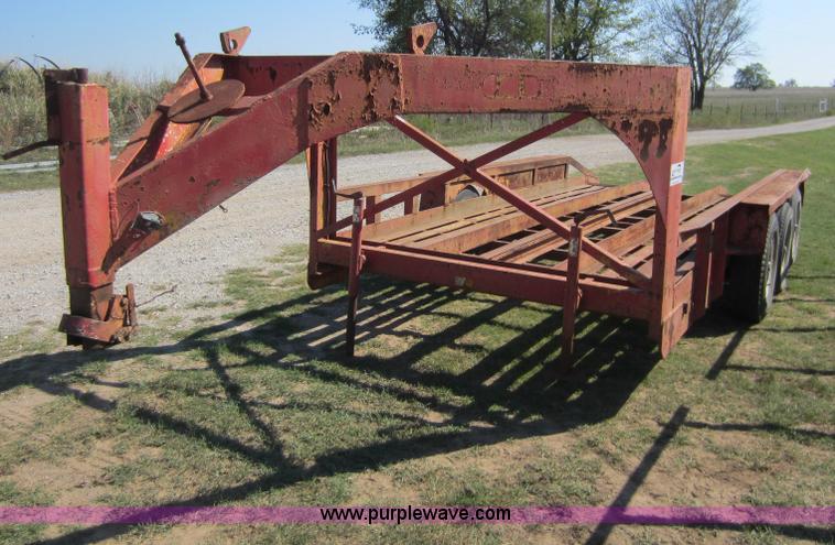 image for item F6518 1982 Chief 17'L x 84"W backhoe trailer