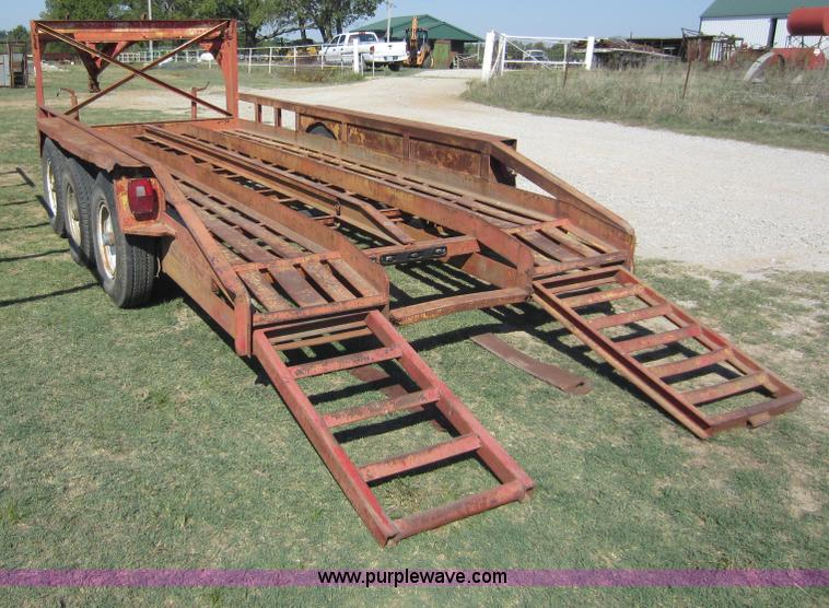 image for item F6518 1982 Chief 17'L x 84"W backhoe trailer