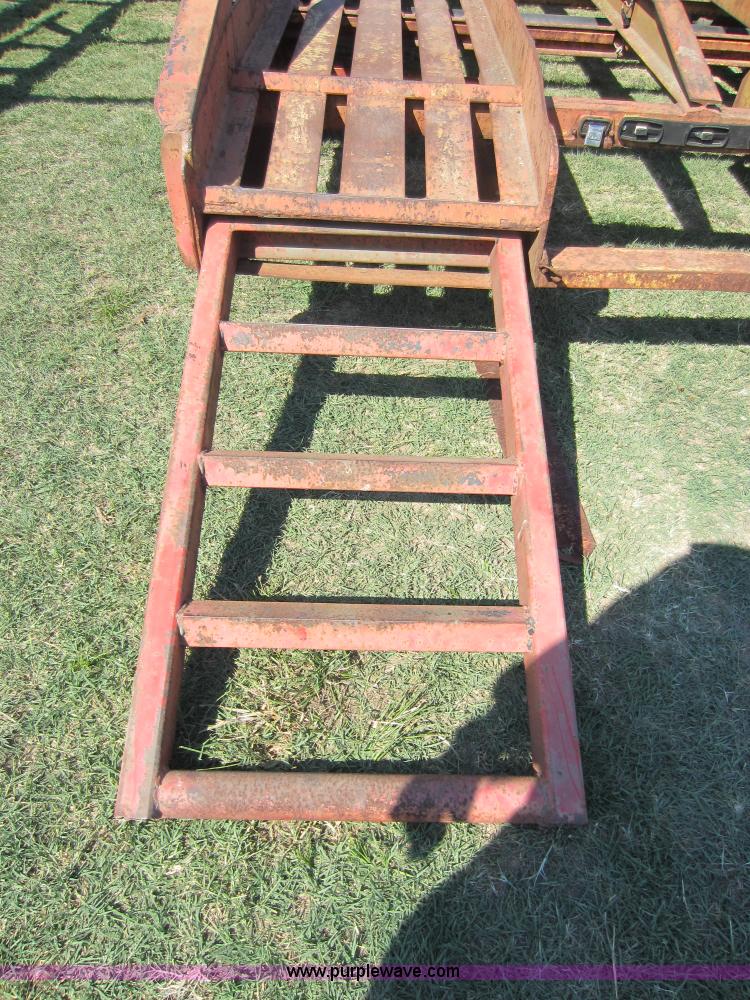 image for item F6518 1982 Chief 17'L x 84"W backhoe trailer