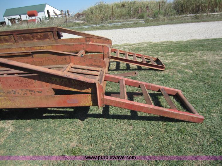 image for item F6518 1982 Chief 17'L x 84"W backhoe trailer