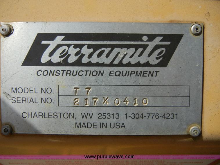 image for item F7505 Terramite T7 backhoe