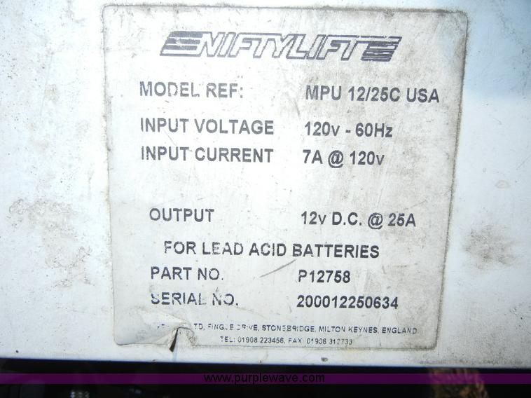 image for item F7509 2000 Nifty-Lift 120TGE towable boom lift