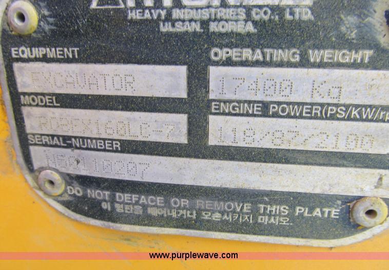 image for item I9785 2006 Hyundai Robex 160LCD-7 hydraulic excavator