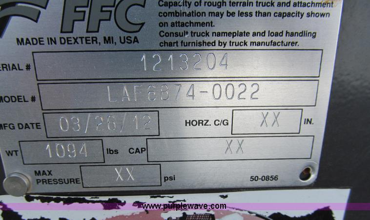 image for item I9788 2012 FFC Rock Hound auto rake skid steer attachment