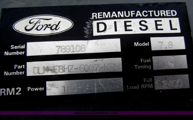 image for item K9597 Ford 7.8L six cylinder re-manufactured diesel engine