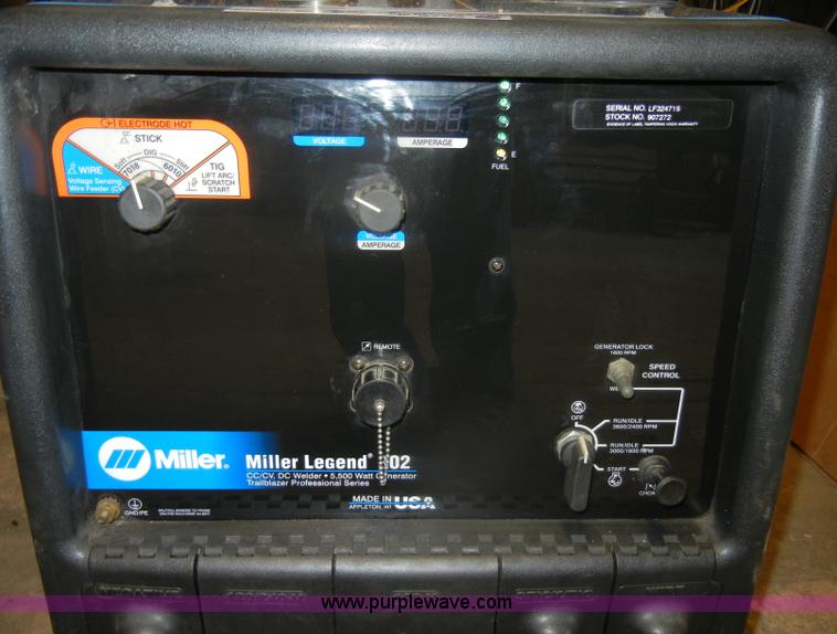 image for item V9755 Miller Legend 302 welder/generator