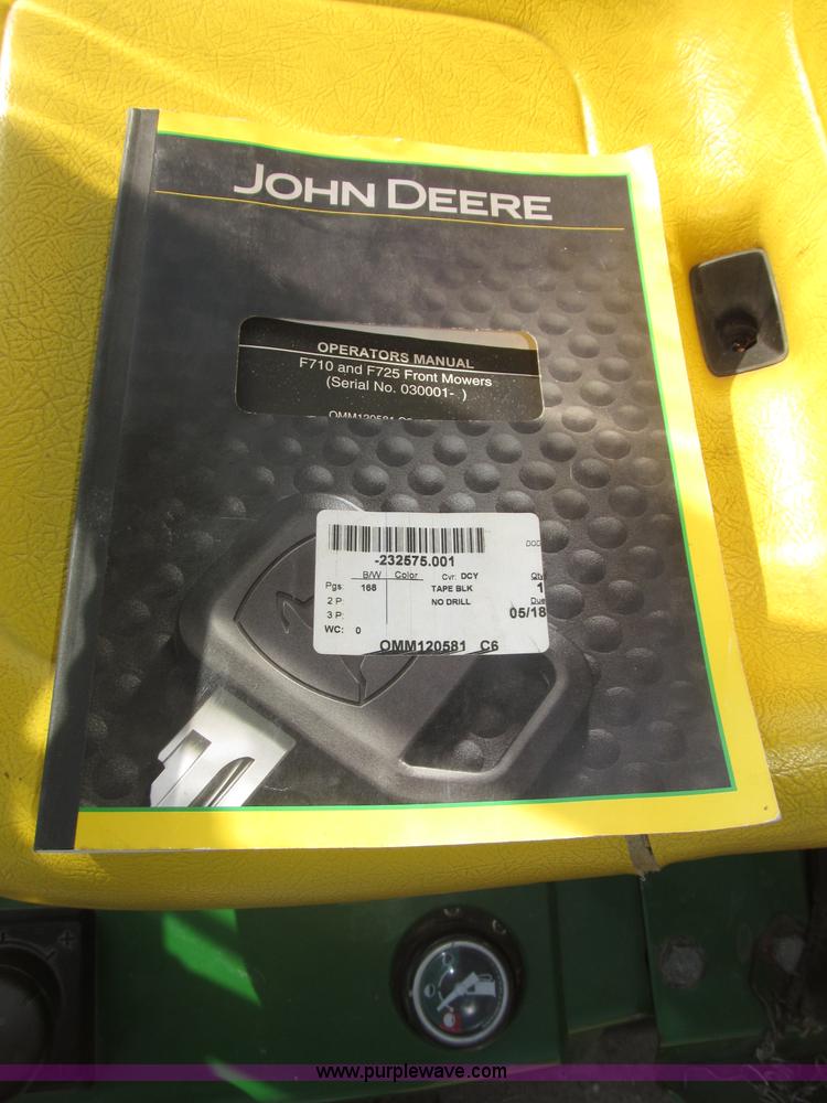 image for item B5227 2003 John Deere F725 front mount snow thrower/mower