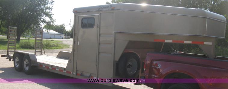 image for item B8146 2009 Circle D multi-purpose gooseneck flatbed trailer