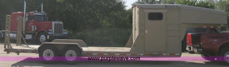 image for item B8146 2009 Circle D multi-purpose gooseneck flatbed trailer