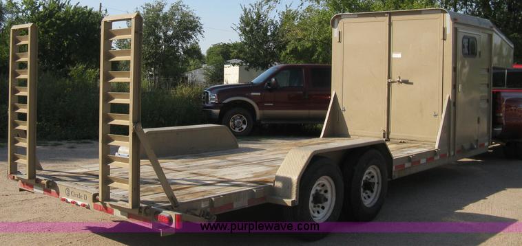image for item B8146 2009 Circle D multi-purpose gooseneck flatbed trailer