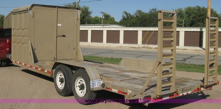 image for item B8146 2009 Circle D multi-purpose gooseneck flatbed trailer